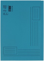 Vouwmap Quantore A4 ongelijke zijde 320gr blauw