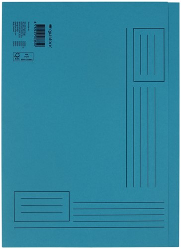 Vouwmap Quantore A4 ongelijke zijde 320gr blauw