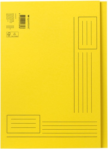 Vouwmap Quantore A4 ongelijke zijde 320gr geel