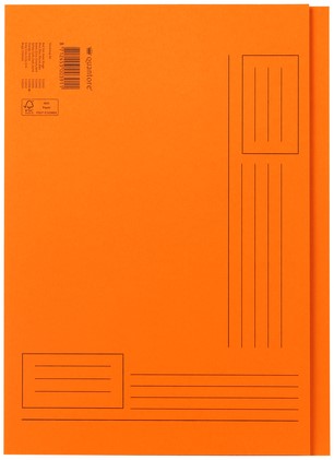 Vouwmap Quantore A4 ongelijke zijde 320gr oranje