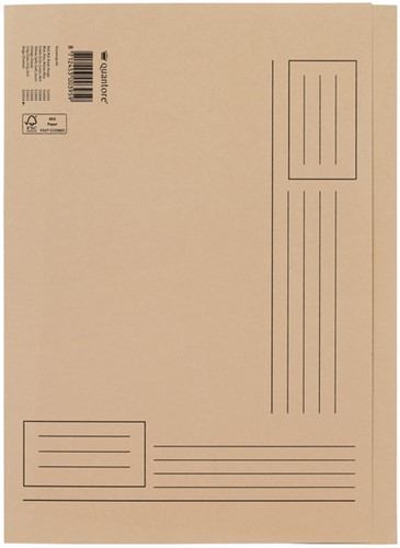 Vouwmap Quantore A4 ongelijke zijde 320gr beige