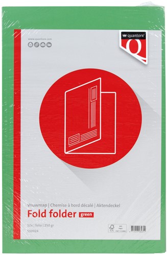 Vouwmap Quantore Folio ongelijke zijde 320gr groen-2