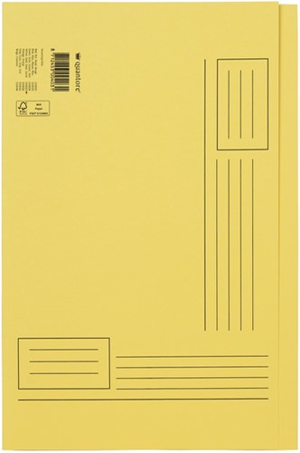 Vouwmap Quantore Folio ongelijke zijde 320gr geel