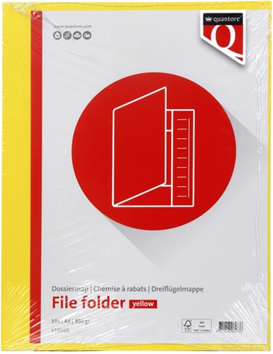 Dossiermap Quantore A4 250gr geel-2
