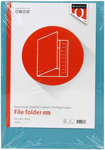 Dossiermap Quantore folio 320gr blauw-2