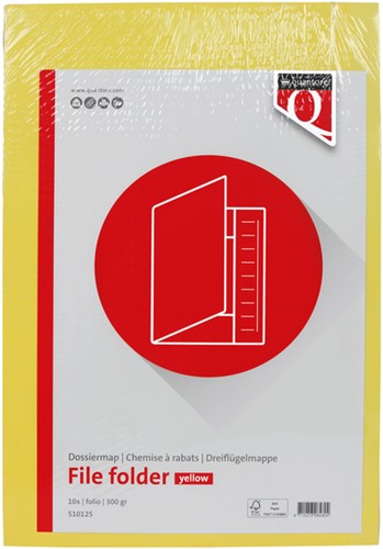 Dossiermap Quantore folio 320gr geel-2
