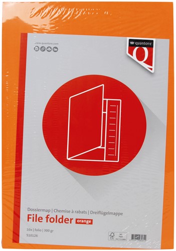 Dossiermap Quantore folio 320gr oranje-2