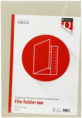 Dossiermap Quantore folio 250gr grijs-2