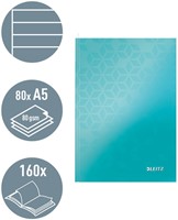 Notitieboek Leitz WOW A5 160blz 90gr lijn ijsblauw-3