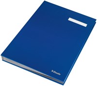 Vloeiboek Esselte karton 20 tabbladen blauw-3