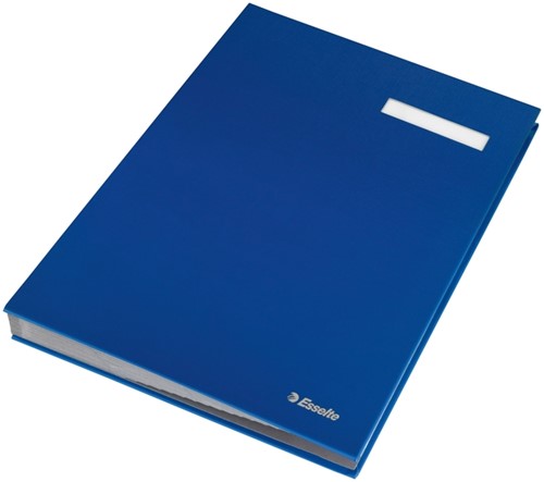 Vloeiboek Esselte karton 20 tabbladen blauw-3
