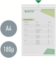Insteekmap U-model Leitz Premium met ophangoog 0.20mm PVC A4 transparant 50 stuks-5