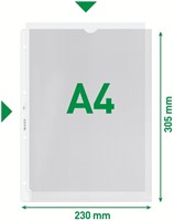 Showtas Leitz Premium met uitsnede copy safe 0.13mm PP A4 transparant 100 stuks-5