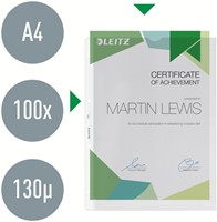 Showtas Leitz Premium met uitsnede copy safe 0.13mm PP A4 transparant 100 stuks-4