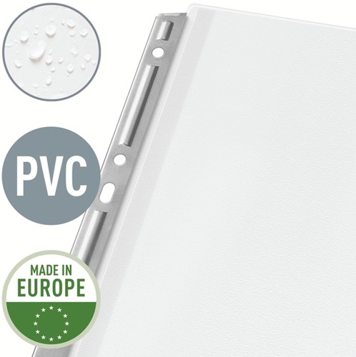 Harmonica showtas Leitz Premium 0.17mm metalen perforatiestrip copy safe A4 glashelder 3 stuks-2