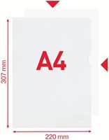 Insteekmap L-model Esselte standaard copy safe PP A4 transparant 100 stuks-7