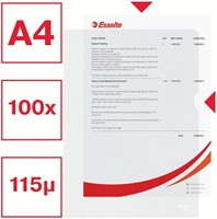Insteekmap L-model Esselte standaard copy safe PP A4 transparant 100 stuks-8