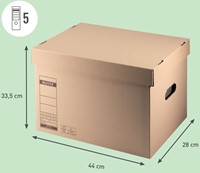 Archief- en transportdoos met deksel Leitz Premium 335x280x440mm natuurbruin-8