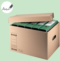Archief- en transportdoos met deksel Leitz Premium 335x280x440mm natuurbruin-5