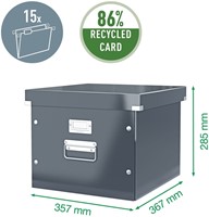 Hangmappenbox Leitz click & store WOW gerecycled karton 357x285x367mm zwart-7