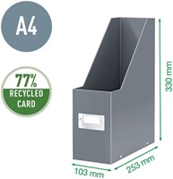 Tijdschriftencassette Leitz WOW click & store gerecycled karton wit-4
