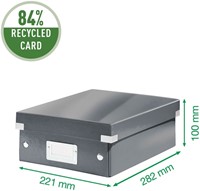Sorteerbox Leitz WOW Click & Store 280x100x370mm gerecycled karton wit-3