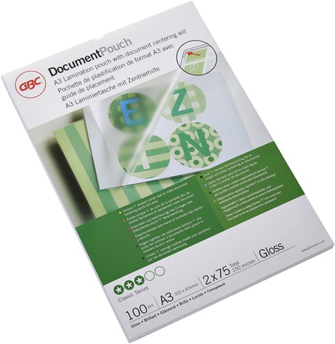 Lamineerhoes GBC A3 2x75micron 100 stuks