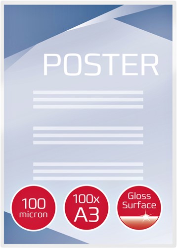 Lamineerhoes GBC A3 2x100micron 100 stuks-2