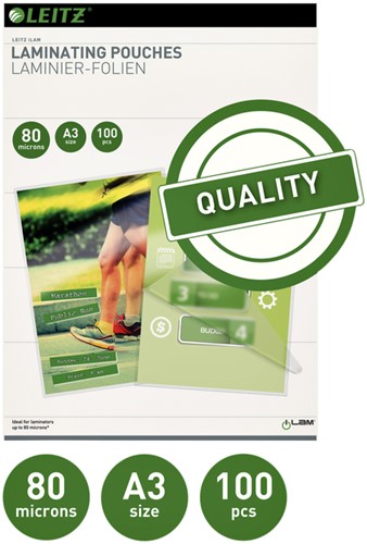Lamineerhoes Leitz iLAM A3 2x80micron EVA 100 stuks-2