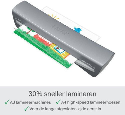Lamineermachine Leitz iLAM Home Office A3 grijs-3