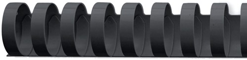 Bindrug GBC 19mm 21rings A4 zwart 100 stuks-2