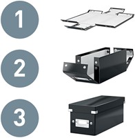 Opbergdoos Leitz Click & Store WOW groot 369x200x482mm zwart-3