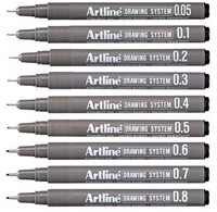 Fineliner Artline technisch 0.1mm zwart-2