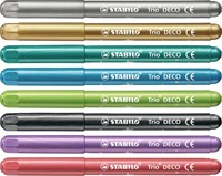 Viltstift STABILO Trio deco metallic assorti etui à 8 stuks-1