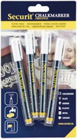 Krijtstift Securit SMA-100 rond wit 1-2mm blister à 4 stuks