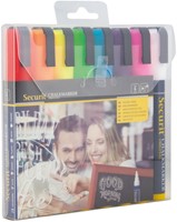 Krijtstift Securit SMA-510 schuin 2-6mm assorti blister à 8 stuks-2