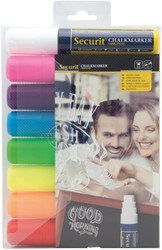 Krijtstift Securit SMA-720 blok ass 7-15mm blister à 8 stuks
