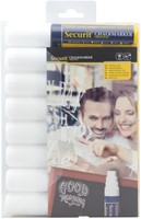 Krijtstift Securit SMA-720 blok wit 7-15mm blister à 8 stuks