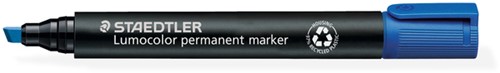 Viltstift Staedtler Lumocolor 350 permanent schuin blauw
