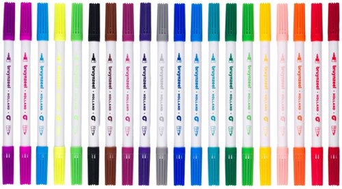 Viltstift Bruynzeel Kids Twin Point assorti 20 stuks-2