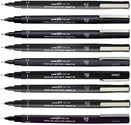 Fineliner Uni-ball Pin 0.2mm zwart-3