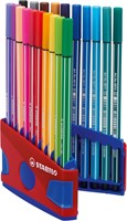 Viltstift  STABILO Pen 68/20 ColorParade in rood/blauw etui M ass 20st-2