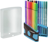 Viltstift  STABILO Pen 68/20 ColorParade in antr/turq etui M ass 20st-3
