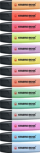 Markeerstift STABILO BOSS Original 70/4 pastel incl grijs ass 4st-3