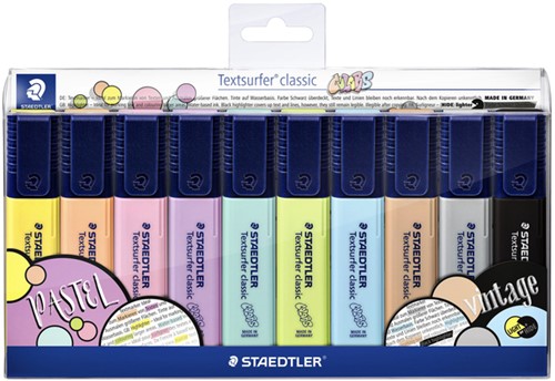 Markeerstift Staedtler 364 Textsurfer vintage en pastel assorti 10st