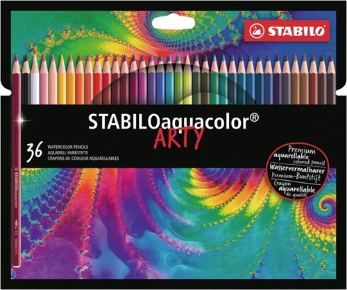Kleurpotloden STABILO 1636 aquacolor Arty assorti etui à 36 stuks