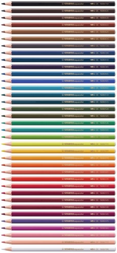 Kleurpotloden STABILO 1624 aquacolor Arty assorti etui à 24 stuks-2