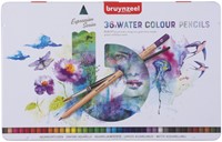 Kleurpotloden Bruynzeel Expression aquarel assorti blik à 36 stuks