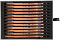 Grafietpotlood Bruynzeel Design met luxe bewaardoos 12 hardheden grijs-2