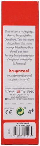 Grafietpotlood Bruynzeel Burotek 6B set à 12 stuks grijs-3